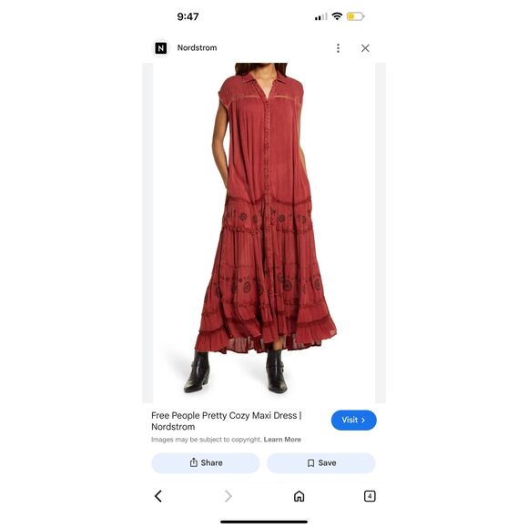 Free People Dresses & Skirts - Free people pretty cozy maxi dress medium orange